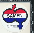 Sticker: Samen, Ophalen of Verzenden, Zo goed als nieuw, Bedrijf of Vereniging