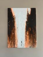 Oranje Bruin Schilderij - Vader of moeder met Kind - Telari, Ophalen