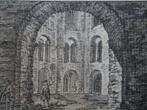 Originele gravure Valkhof en heidense kapel Nijmegen, 1738, Antiek en Kunst, Kunst | Etsen en Gravures, Verzenden