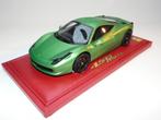 Ferrari 458 Italia Matt Groen Metallic 1:18 RCDL02 van BBR, Ophalen of Verzenden, Zo goed als nieuw, Auto, Overige merken