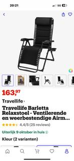 2 camping stoelen zwart, Ophalen of Verzenden, Zo goed als nieuw, Campingstoel