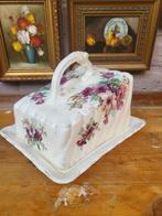 Franse Brocante Kaasstolp met Bloemmotief, Ophalen of Verzenden