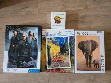 Puzzel Collectie: Witcher, Vincent, Olifanten & Yoda beschikbaar voor biedingen