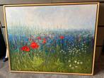 Mooi schilderij met korwnbloemen en klaprozen, Ophalen of Verzenden