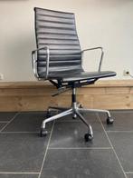 Vitra Eames EA 119 bureaustoel, aluminium, zwart leder, Huis en Inrichting, Bureaustoelen, Vitra, Gebruikt, Zwart, Ophalen of Verzenden