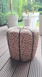 Panter poefje, Huis en Inrichting, Banken | Voetenbanken en Poefen, Ophalen, Minder dan 50 cm, Rond, Minder dan 50 cm