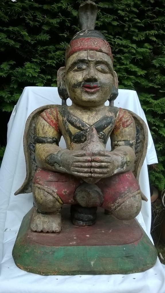Nepal Gigantisch/Zwaar Houten Beeld van de Garuda-Boeddha, Antiek en Kunst, Kunst | Beelden en Houtsnijwerken, Ophalen