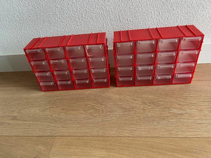 2 x Kigima sorteerbakken met 16 vakjes/ organizers, Doe-het-zelf en Verbouw, Gereedschapskisten, Zo goed als nieuw, Ophalen of Verzenden