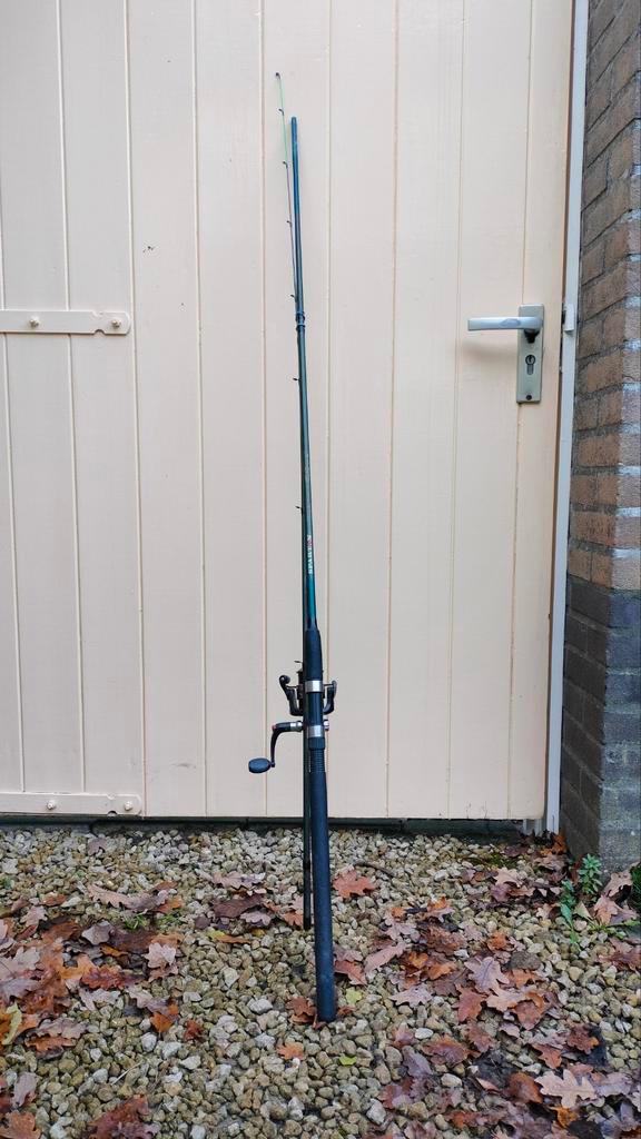 Method Feeder Hengel met molen + accesoires, Watersport en Boten, Hengelsport | Karpervissen, Gebruikt, Complete set, Ophalen