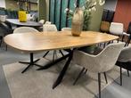 Kunststof eettafel 240cm - Deens ovalen eettafel 240cm, Ophalen, Kunststof, 100 tot 150 cm, Vijf personen of meer