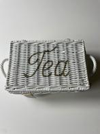 Zgan theezakjes houder Riviera Maison wit rattan, Ophalen of Verzenden, Zo goed als nieuw