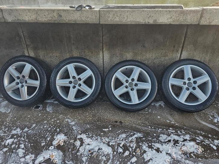 ✅️ 5x112 Originele Audi velgen met zomerbanden 17 inch, Auto-onderdelen, Banden en Velgen, Banden en Velgen, Zomerbanden, 17 inch