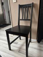 4x ikea Stefan stoelen donker grenen met malinda kussens, Huis en Inrichting, Stoelen, Ophalen, Gebruikt, Zwart, Vier
