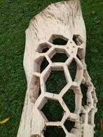 Honingraat (Graf)monument/Kunstobject van Wilgenhout/Lamp, Ophalen