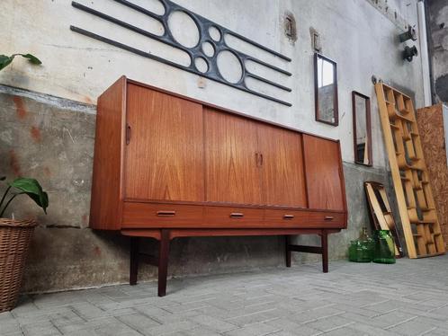 Deens Design Bar Dressoir | Jaren 60 Teak Kast Sideboard DM1, Huis en Inrichting, Kasten | Dressoirs, Gebruikt, 200 cm of meer