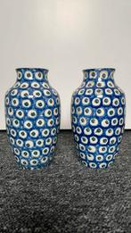Twee vaasjes, Ophalen of Verzenden, Glas, Minder dan 50 cm
