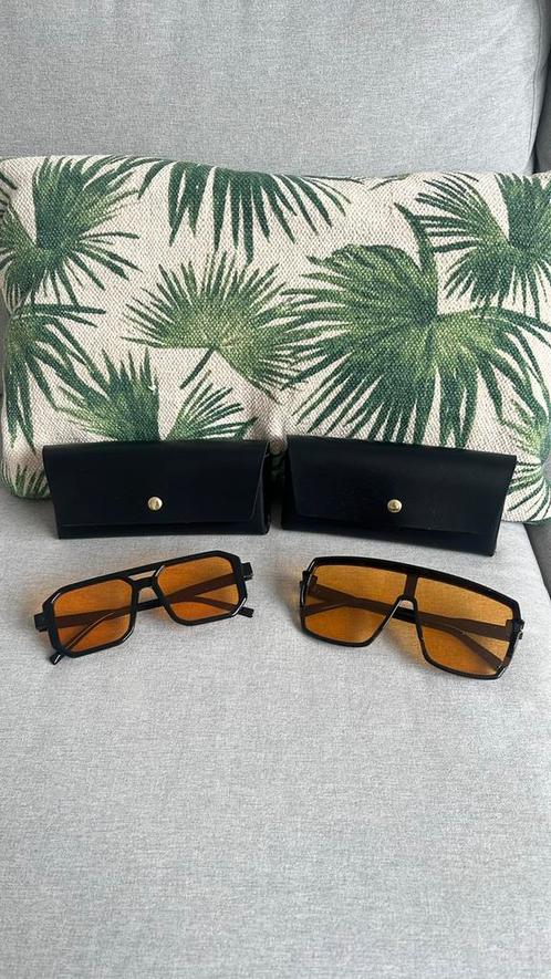 Zonnebrillen met amberkleurige glazen samen of apart te koop, Sieraden, Tassen en Uiterlijk, Zonnebrillen en Brillen | Dames, Zo goed als nieuw