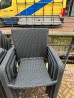 Zwarte Kunststof Stoelen - Set, Huis en Inrichting, Stoelen, Kunststof, Gebruikt, Zwart, Ophalen of Verzenden