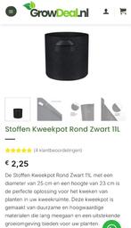 11 liter potten textiel opvouwbaar, Ophalen, Rond, Kunststof, Minder dan 25 cm