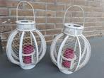 decoratieve kaarsenhouder, Gebruikt, 25 tot 50 cm, Wit, Ophalen of Verzenden