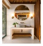 Art deco wandlamp goud en wit glas, Ophalen of Verzenden, Nieuw, Glas