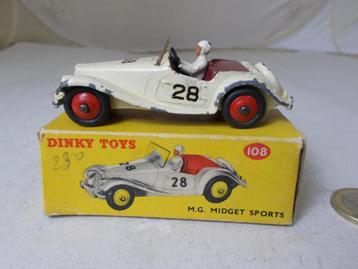 Dinky Toys 108 MG MIDGET SPORTS (1955) + ORIGINEEL DOOSJE! beschikbaar voor biedingen