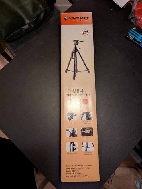Vanguard MK-4 statief – nieuw in doos, Audio, Tv en Foto, Fotografie | Statieven en Balhoofden, Zo goed als nieuw, Driepoot, 150 tot 175 cm