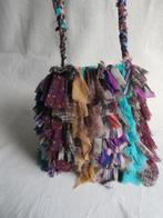 meerkleurige patchwork / tapijt / ruches tas, Sieraden, Tassen en Uiterlijk, Tassen | Damestassen, Ophalen of Verzenden, Zo goed als nieuw