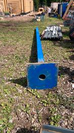 Metalen paal van 18 x 18 x 700 cm met voet, Doe-het-zelf en Verbouw, Metalen, Ophalen, Zo goed als nieuw