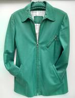 Leuke vintage leren dames jas, van heel zacht leer 36, Ophalen of Verzenden, Gedragen, Maat 36 (S), Groen