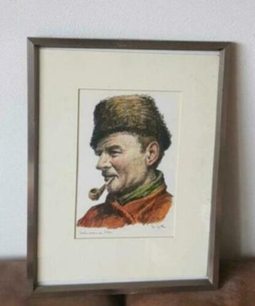 litho ingekleurd Volendam visser Gerard van Berkel  36/200 beschikbaar voor biedingen