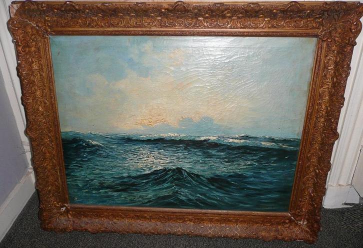 zeezicht Theodorus Selhorst (opbrengst naar goed doel), Antiek en Kunst, Kunst | Schilderijen | Klassiek, Ophalen