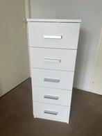 Compacte degelijke wit ladenkastje, Huis en Inrichting, Ophalen, Minder dan 50 cm, 5 laden of meer, 100 tot 150 cm