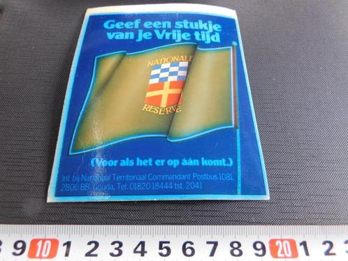 sticker Leger Landmacht Nationale Reserve, Verzamelen, Stickers, Zo goed als nieuw, Bedrijf of Vereniging, Ophalen
