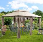 Partytent paviljoen pagodetent 3x4m Taupe GRATIS BEZORGD!, Tuin en Terras, Partytenten, Verzenden, Minder dan 4 meter, Nieuw, Paviljoen