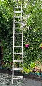 Aluminium ladder Excelsior, 2 x 12 treden, Doe-het-zelf en Verbouw, Ladders en Trappen, Ophalen, Gebruikt, Ladder, Opvouwbaar of Inschuifbaar