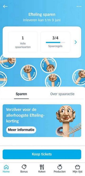 Spaarkaart & zegels beschikbaar voor biedingen