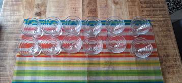 Ijscoupe/dessertschaaltje - 12 stuks beschikbaar voor biedingen