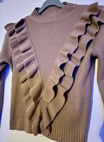 Beige trui met roezel, mt S, Ophalen of Verzenden, Zo goed als nieuw, Maat 36 (S), Beige