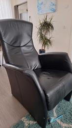 Lederen Relaxstoel met Ligfunctie, Ophalen, Gebruikt, 75 tot 100 cm, Modern
