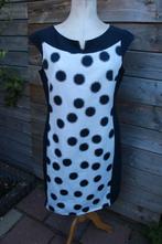 Jurk donkerblauw/ offwhite Hermann Lange mt L Vaste prijs, Kleding | Dames, Jurken, Blauw, Maat 42/44 (L), Ophalen of Verzenden