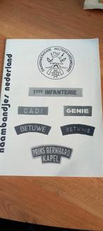 Naambandjes Nederland., Verzamelen, Militaria | Algemeen, Ophalen of Verzenden, Landmacht, Nederland, Embleem of Badge