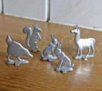 Vintage metalen diertjes aluminium? tin? dierfiguurtjes DDR, Verzamelen, Poppetjes en Figuurtjes, Ophalen of Verzenden, Gebruikt