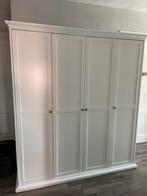 Witte kledingkast 4 deurs 175x200x57, 150 tot 200 cm, Met hangruimte, 150 tot 200 cm, 50 tot 75 cm