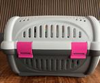 Katten vervoersbox, kat/hond/konijn reiskoffer grijs, roze, Ophalen of Verzenden, Gebruikt