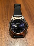 Vintage Commodoor Herenhorloge - Blauwe Sunburst Dail, Sieraden, Tassen en Uiterlijk, Overige merken, Staal, Polshorloge, Ophalen of Verzenden