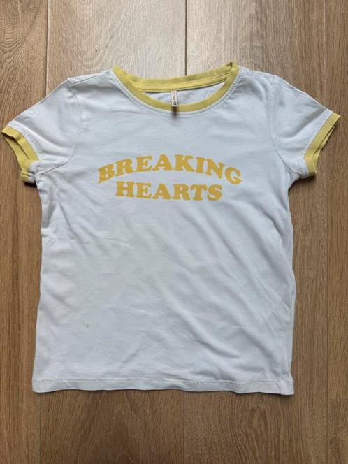 Kins Only Breaking hearts t-shirt maat 122/128, Kinderen en Baby's, Kinderkleding | Maat 122, Gebruikt, Meisje, Shirt of Longsleeve