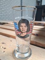 Brocante glas bierglas Jacky Kennedy vintage fluitje vaasje, Ophalen of Verzenden