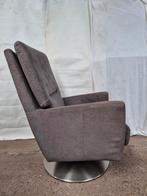 Donker grijze Draaifauteuil, Huis en Inrichting, Fauteuils, Ophalen, Gebruikt, Minder dan 75 cm, Metaal