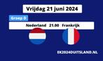 Te Koop 4 kaarten EK Nederland - Frankrijk 21 juni, Juni, Losse kaart, Drie personen of meer, Nederlands elftal